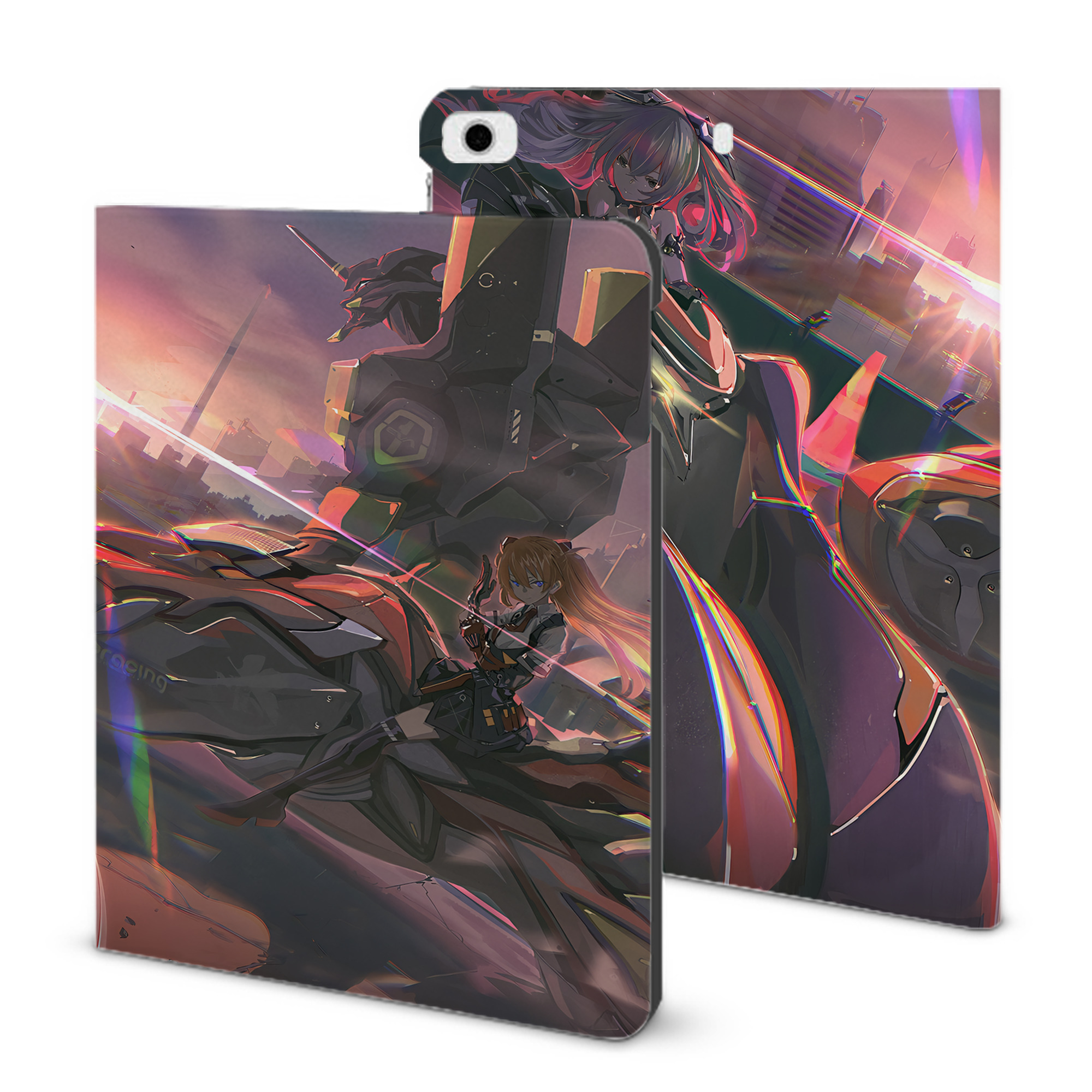 （画像用） EVA 新世紀エヴァンゲリオン IPad ケース ブック型 PUレザー TPU 耐衝撃 軽量 薄型 ペン収納なし 全面保護 IPad 各モデル対応